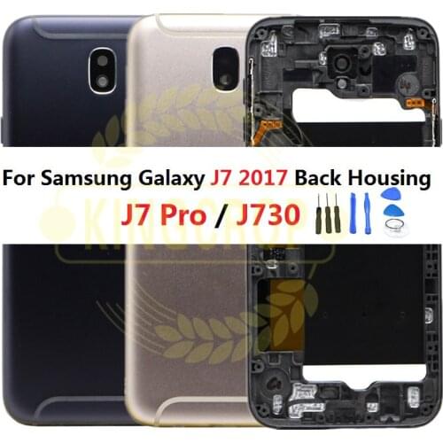 Dark blue Free shipping J730 Battery Back Cover HH For Samsung Galaxy J7 2017 J7 Pro J730 Battery Rear Door Housing Cover Case