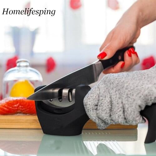 Knife Sharpener 3 Stages Professional Tungsten Diamond Ceramic Kitchen Sharpening Stone knives Grinder Whetstone Kitchen Tool