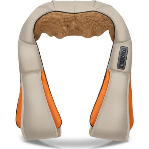 Neck massage U-shaped electric finger body massager for neck and shoulders infrared heating kneading car driver wear