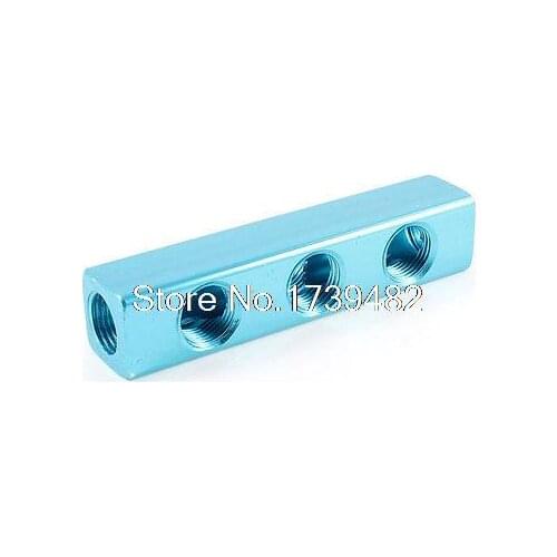 1/2" PT Thread 6 Ports 3 Ways Quick Connector Air Hose Manifold Block Splitter