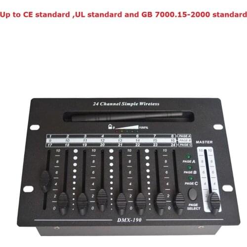 1Pcs/Lot Free Shipping Wireless DMX Console 24 Channel Simple DMX Controller Professional Stage Lighting Equipments Dj Console