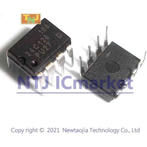 10 PCS AT24C128-10PU-2.7 DIP8 AT24C128N AT24C128 24C128 2-Wire Serial EEPROM