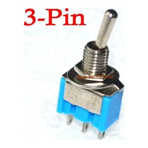 10PCS Mini MTS-102, 3-pin micro switch SPDT ON-ON 6A 125VAC