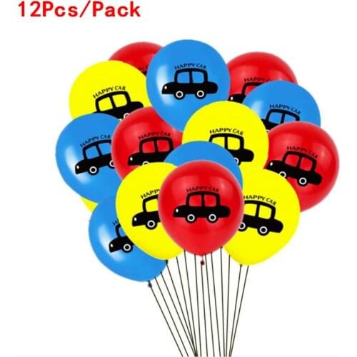 12pcs 12 inch Disney Cars Theme Round Latex Balloons Boys Birthday Party Decorations Helium balloon Baby Shower Party Supplies