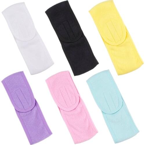 2/5/10/20pcs Eyelash Spa Facial Headband with Magic Tape Make Up Wrap Head Terry Cloth Stretch Towel Makeup Accessories Tools