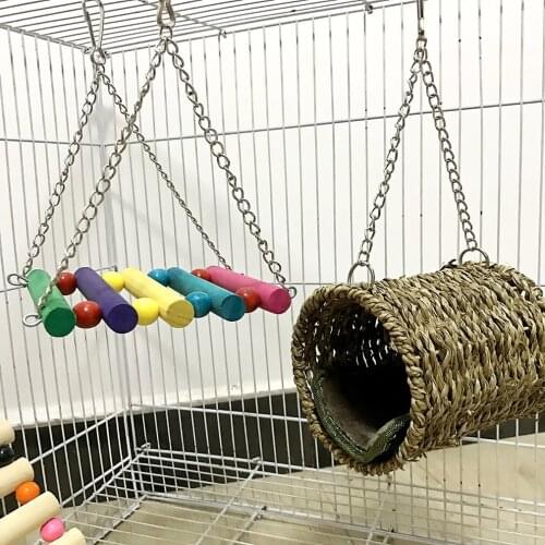 3pcs/set Pet Hammock Hamster Hanging Toy Set House Hanging Bed Cage Toys For Small Animal Glider Squirrel Chinchilla Hamster