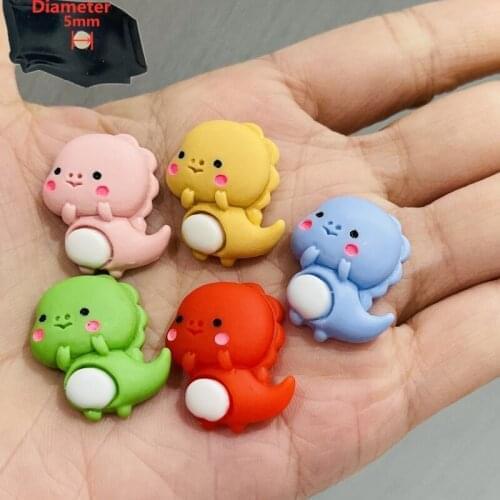 5PCS Resin Cute Cartoon Fridge Magnetic Sticker Kawaii Colourful Dinosaur Famous Cartoon Refrigerator Magnet DIY Message Holder