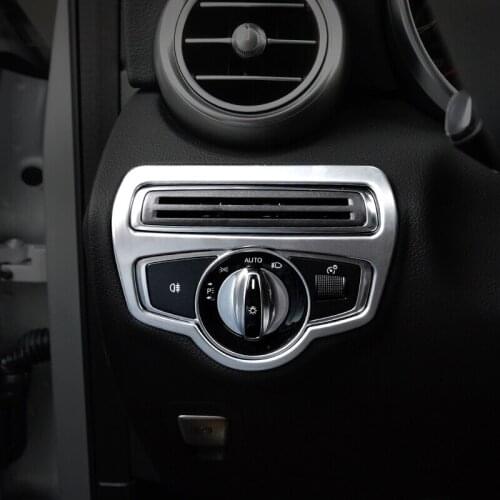 ABS Chrome For Mercedes Benz GLC 2016 2017 2018 Car left middle control box decoration cover trim sticker accessories styling