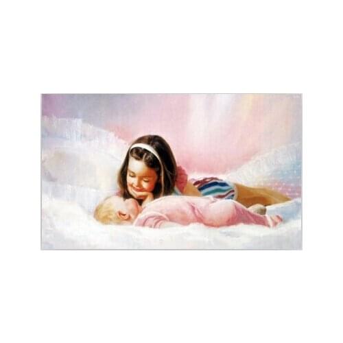 Embroidery with diamonds Painting by numbers rhinestones Diamond mosaic needlework Wall decor art Pictures The little girl Y541