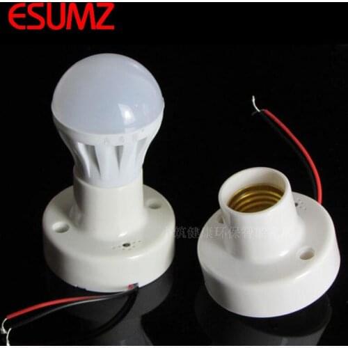 Free shopping 1Pcs 110v-250v E27 Sound Light Control Sensor Holder light Base Bulb Lamp light with sound sensor