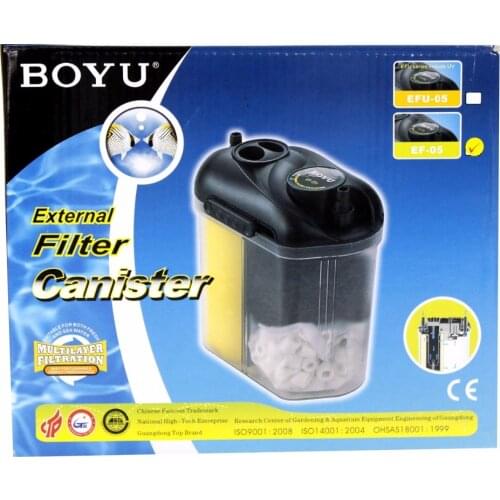 BOYU 150L/H fish tank external filter barrel fish tank aquarium filter filter box EF-05 suitable for 70L fish tank