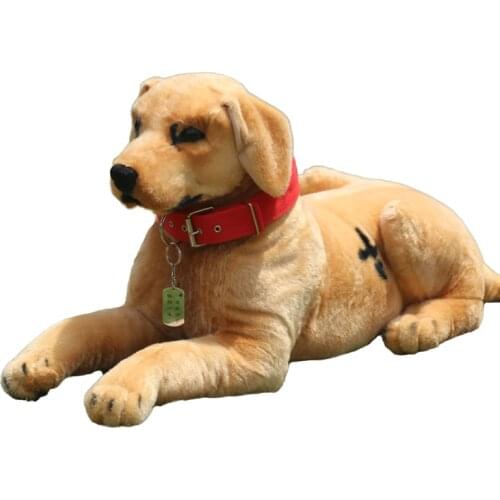 Simulation animal dog realistic labrador plush toy golden retriever dog kids play doll for children Early Education Gift 82x38cm