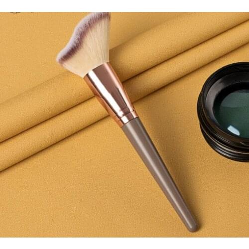 Makeup tools Contour blush brush plastic handle aluminum tube man-made fiber