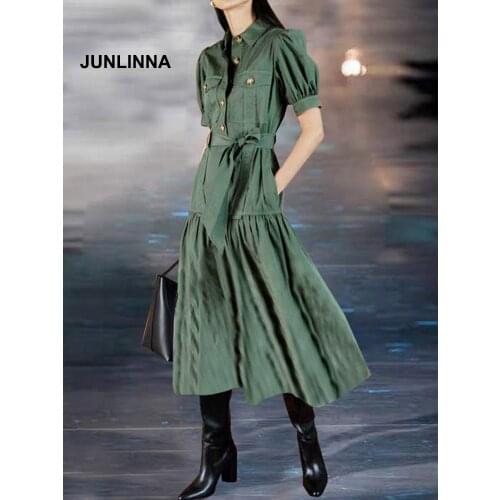 JUNLINNA Solid Summer Dresses