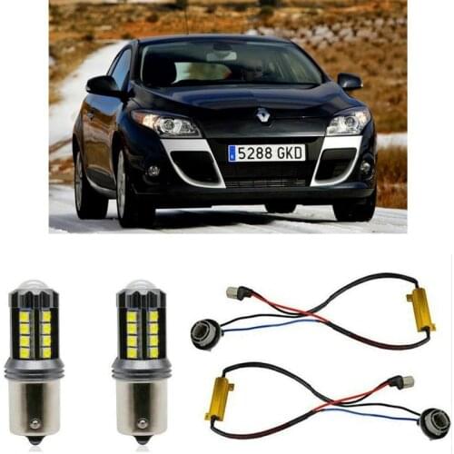 Fog lamps for RENAULT MEGANE 3 III Coupe Grandtour Stop lamp Reverse Back up bulb Front Rear Turn Signal error free 2pc