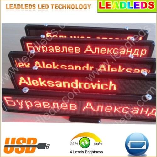 12v Led Car Sign Scrolling advertising Message Display Board Multi-purpose Programmable Rechargable Built-in Battery
