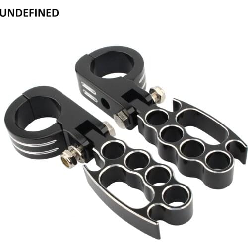 32mm 38mm Motorcycle Highway Foot Pegs Crash Bar Footpeg Mounts Engine Guard Footrest Clamps for Harley Street Glide Dyna Bobber