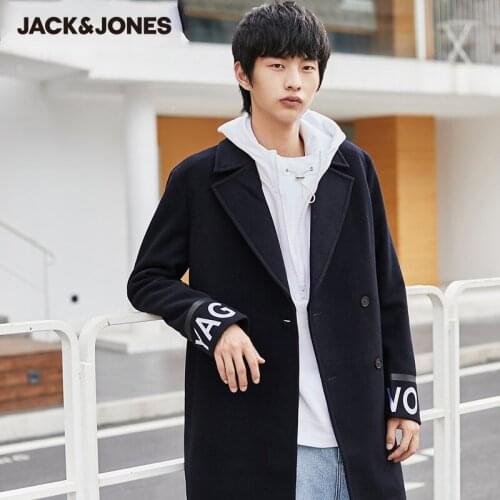 Jack Jones Mens Embroidered Woolen Coat 219427502