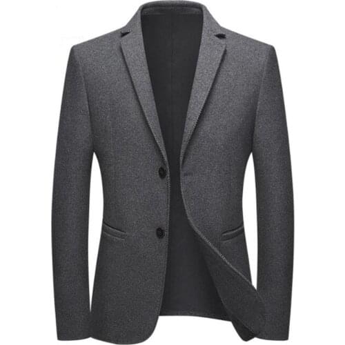 Men Suit New Mens Blazer Wool Thick Men Classic Business Suits Jacket Male Luxurious Slim Blazers