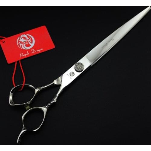 Pets Scissors 671# 8'' 22cm Brand Purple Dragon Hairdressing Scissors With Bag 440C Dogs Cats Pets Cutting Shears Hair Scissors