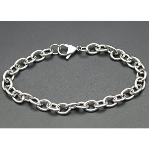 O chain Bracelet 316L Stainless Steel Bracelet 2.8mm 3mm 4.5mm 7mm Lanterns Necklace Bracelet For Women Men Girl Boy