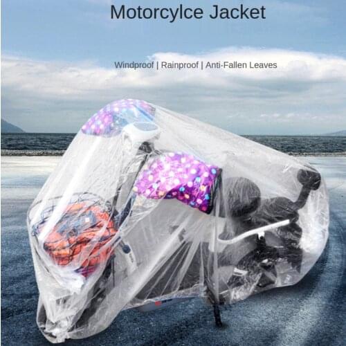 Disposable Transparent Motorcycle Clothes Bicycle And Electric Car Cover PE Membrane Waterproof And Dustproof For Four Seasons