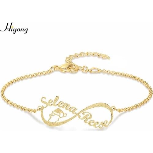 Personalized Name Bracelet Customized Ankle Bracelet for Women Girls Infinity Letter Pendant Bracelets Any Names Custom Jewelry