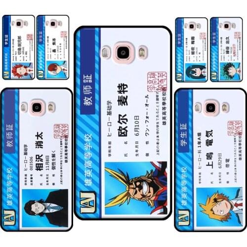 My Hero Academia Student Card Postcard For Samsung Galaxy J3 J5 J7 J1 2016 A3 A5 2017 A6 A8 A9 J8 J6 J4 J2 Core 2018 Phone Case