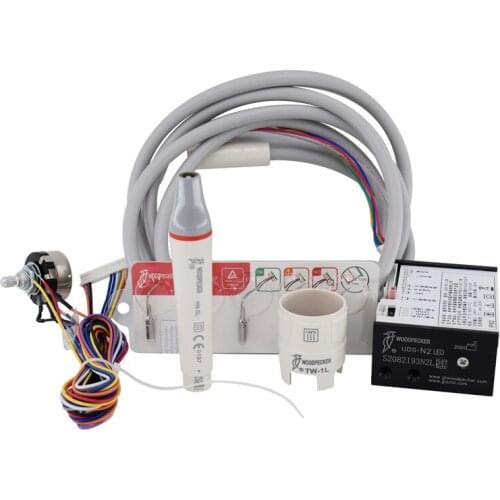 UDS N2 LED Original Woodpecker Ultrasonic Scaler Built in Dental Piezo Scaler EMS LED Handpiece with 5Tips for Perio Scaling