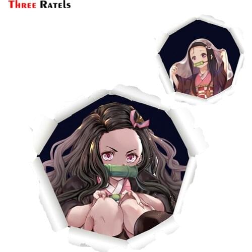 Three Ratels 3D Demon Slayer NEZUKO KAMADO auto sticker laptop decal car body stickerS