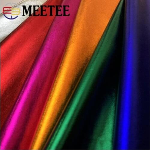 Meetee 100X150cm Bronzed Stretch Fabric Spandex Knitting Elastic Cloth DIY Stage Clothing Sewing Accessory Fabric FA027