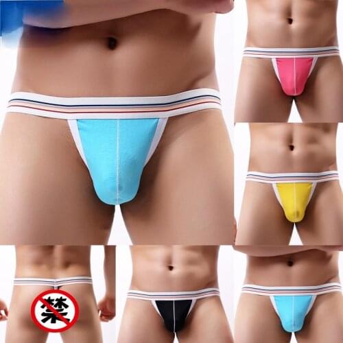 Mens Panties Sexy G String Thong Pure Cotton Briefs Jockstrap Shorts U Convex Pouch Sissy Underwear Set Gay Suspender Lingeri