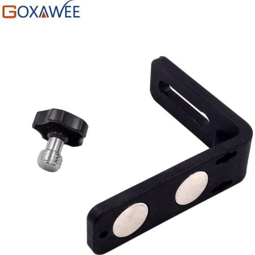 GOXAWEE 5/8" Universal Laser Level L-Bracket Super Strong Iron Magnet Adsorption Stand for 360 5 lines Degree Laser Level Tripod