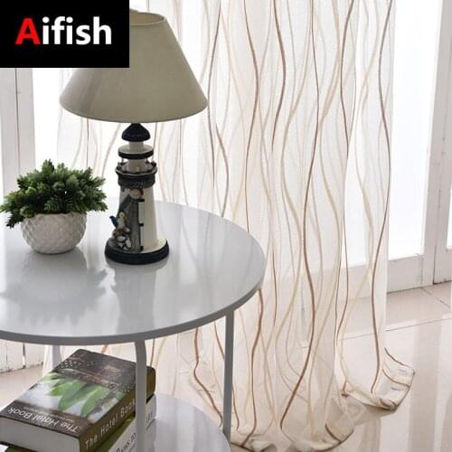 Thicken White Curtain Screens For Living Room Balcony Modern Striped Curtains Tulle Bedroom Kitchen Window Cortinado De Sala 3