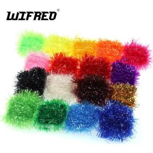 Wifreo 1Pack 10mm Wide Crystal Flash Tinsel Hackle Flash Egg Fly Trout Salmon Fly Lures Tying Material for Fly Tying Streamer