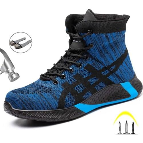 Safety Shoes Steel Toe Cap Men Work Boot Anti-puncture Indestructible Outdoor Shoes Protection Four seasons and Winter Boot