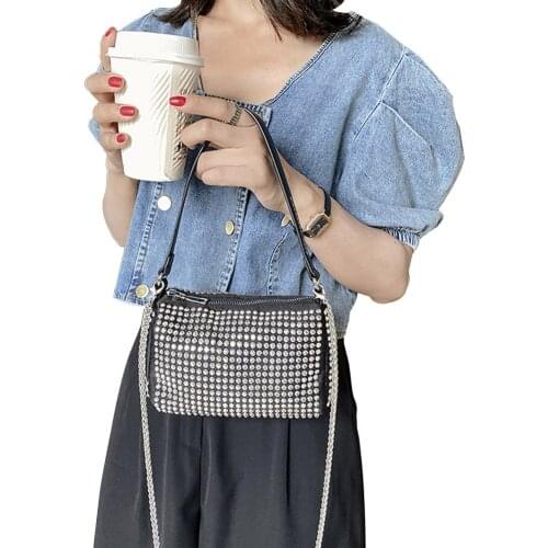 Female Shoulder Bag Multipurpose PU Leather Crossbody Bag Handbag for Women Black Silver