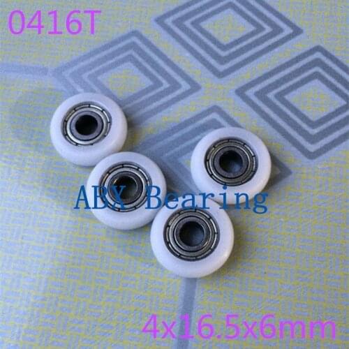 0416T 694ZZ 694Z 694 Nylon wheel hanging / ball bearing with pulley wheel for doors and windows 4x16.5x6 MM