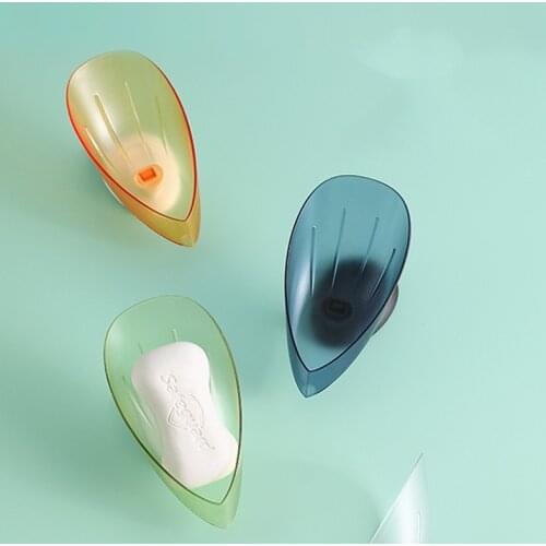 1PCS Rotatable soap box bathroom shelf suction cup wall-mounted perforated drain rack without water accumulation artifact