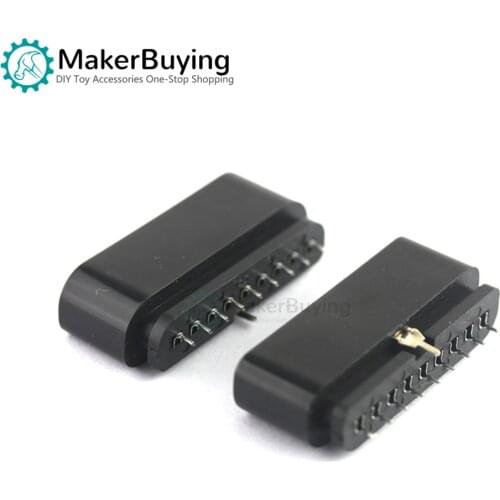 2pcs Gamepad interface PS2 female black 9P socket PS2 female 180 degree forward and reverse game console connector