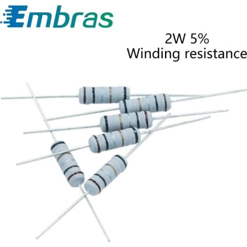 2w Fuse Winding Resistance 0.1R/0.47R/1R/4.7R/5.1R/10R/47R/100R Europe/51R Accuracy 5% 20Pcs