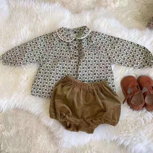 IN STOCK 2021 NEW Baby Girl Winter Clothes Shirts Kids Winter Shirts & Shorts Suits Toddler Girl Shirts Wholesale Clothing