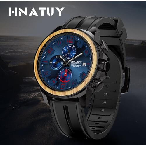 Hnatuy Mens Watches Water Resistant Top Brand Luxury Military Leather Wrist Men Wrist Watches Fashion & Casual Quartz Watch