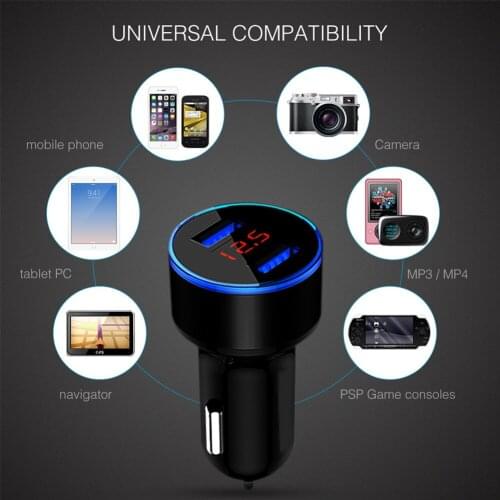3.1A Dual USB Car phone Charger For Ford Focus Fusion Escort Kuga Ecosport Fiesta Falcon Mondeo Taurus EVEREST
