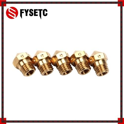 5pcs 3D Printer Parts MK10 Nozzle For Hotend Kit Mk10 Brass Nozzle M7 3D Printer Brass MK10 Nozzle