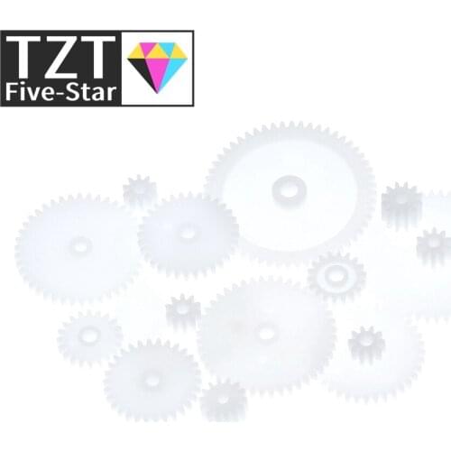 58pcs/bag J293Y Plastic 0.5 Module Gears White Micro DC Motor Toys Gears DIY Combination Parts