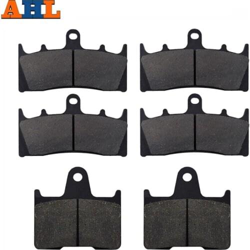 AHL Motorcycle Front and Rear Brake Pads For SUZUKI GSX 1400 GSX1400 K1/K2/K3/K4/K5/K6/K7/FE 2001-2007 Black Brake Disc Pad