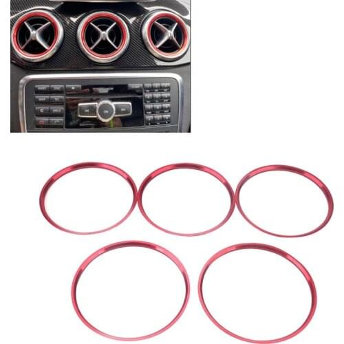 Car Air Vent Outlet A/C Ring Trims Stickers Cover for Mercedes-Benz A/B Class CLA GLA180 200 220 250 260