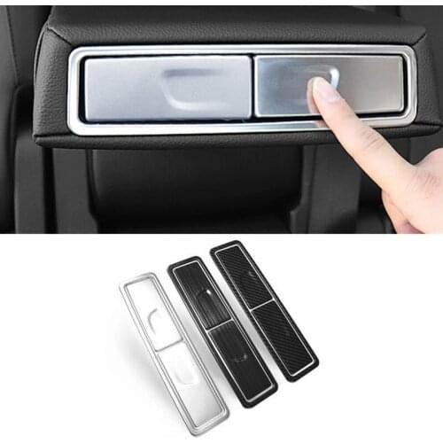 Car Rear Armrest Water Cup Frame Bright Strip Decoration Sticker Fit For Mercedes Benz A W177 GLB X247 GLA H247 2020-21