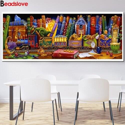 Large 5 d Diamond Painting book and cartoon Dragon Diamond Embroidery Full Square Round drill home Decoration